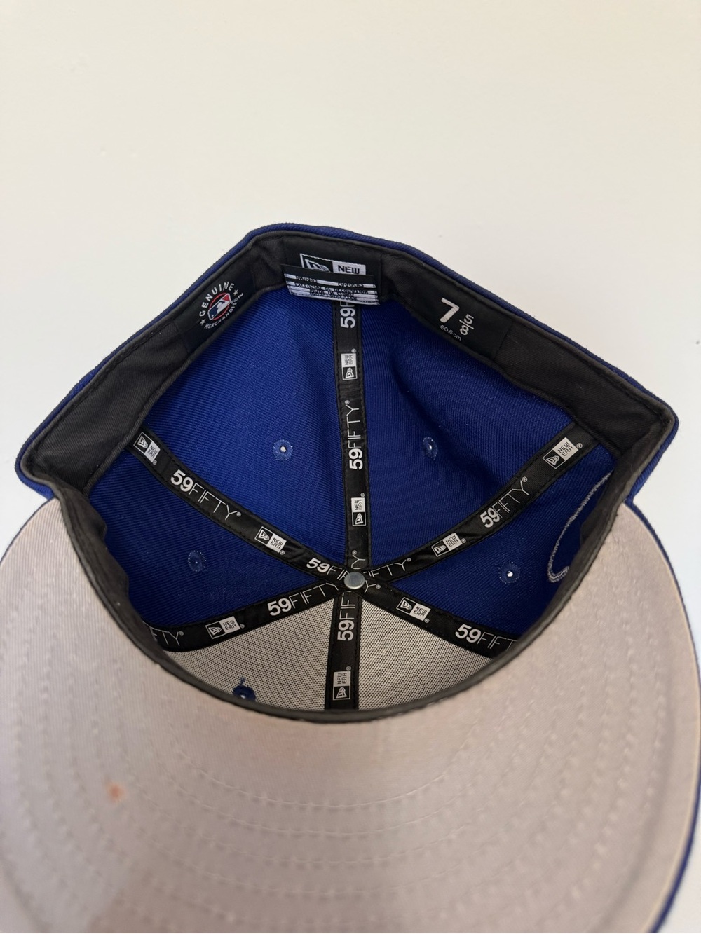 New Era Royal Blue 59FIFTY Fitted Hat - Interior View